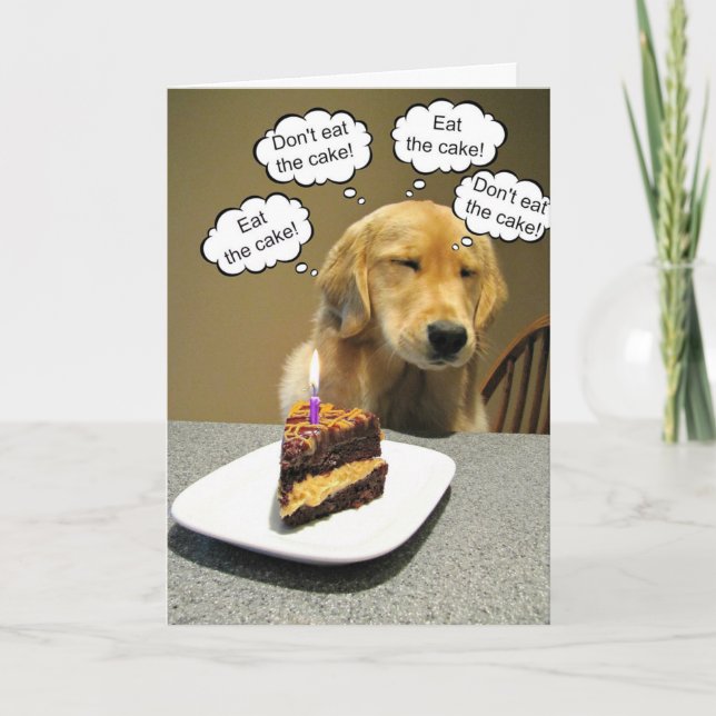 Eat the Cake Birthday Thank You Card (Front)