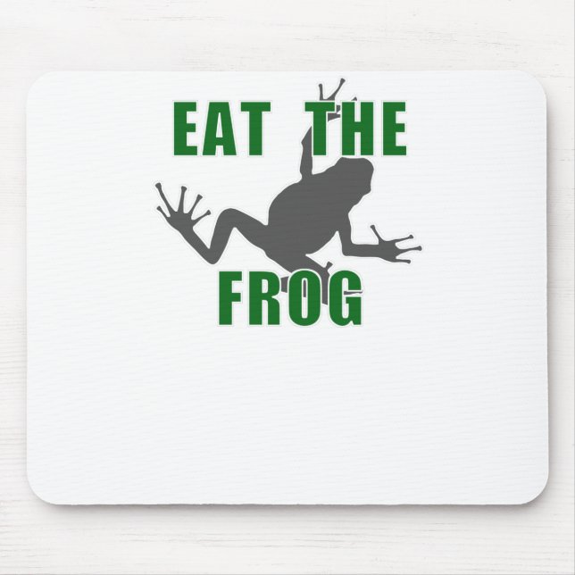 Eat The Frog - Entrepreneur Motivation Quote Mouse Mat (Front)
