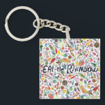 EAT THE RAINBOW colourful fruits veggies watercolo Key Ring<br><div class="desc">EAT THE RAINBOW! Get reminded to eat your healthy fruits and veggies with this watercolor magnet. You can always add your own text. Let me know if you'd like something custom made. If you buy it, thank you! Be sure to share a pic on Instagram of it in action and...</div>