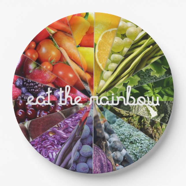 Eat the Rainbow  Paper Plate (Front)