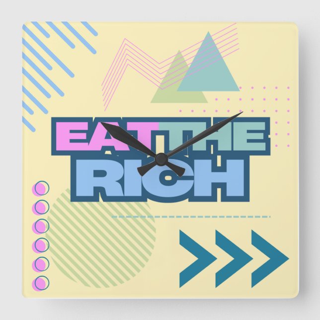 Eat the Rich 90s Vibe Clock (Front)