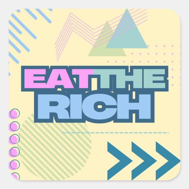 Eat the Rich 90s Vibe Stickers (Front)