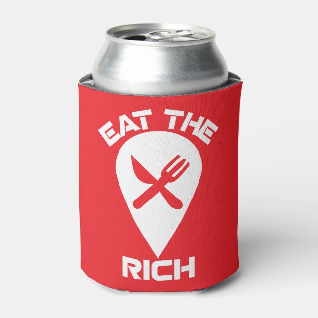Eat The Rich – Anti-Greed Can Cooler (Can Front)