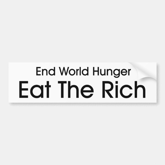 Eat The Rich Bumper Sticker (Front)