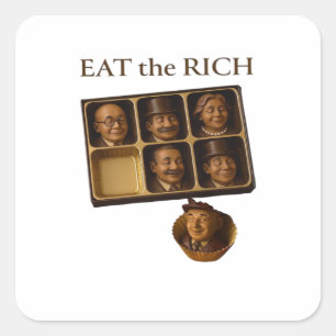 Eat The Rich Classic Square Sticker