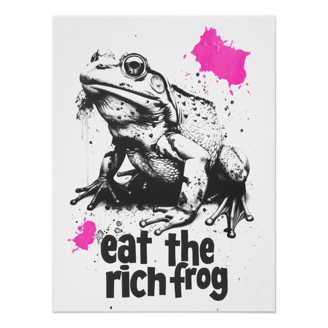 Eat the Rich Frog Poster (Front)
