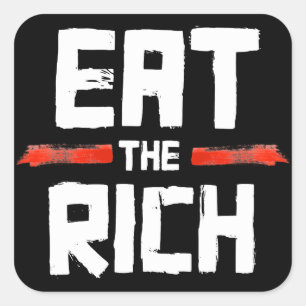 EAT THE RICH SQUARE STICKER