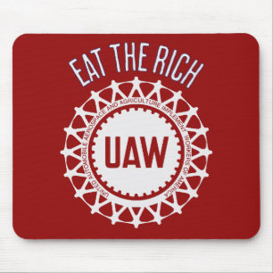 Eat the Rich UAW Strike Mouse Mat