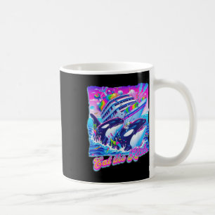 Eat The Rich Whale 90s Orca Funny Whale Animal Yac Coffee Mug
