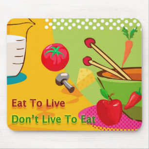 Eat To Live Diet and Weight Loss Mouse Mat