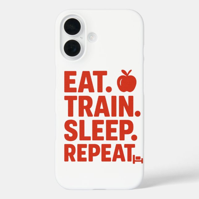  Eat Train Sleep Repeat Phone Wallpaper Case-Mate iPhone Case (Back)