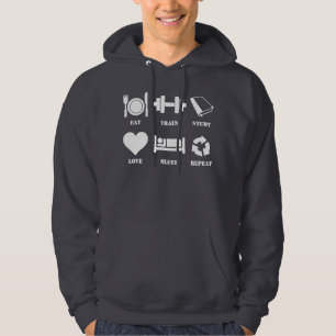 Eat, Train, Study, Love, Sleep, Repeat Hoodie