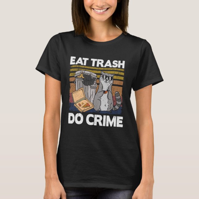 Eat Trash Do Crime Funny Racoon Pullover Hoodie_1 (Front)