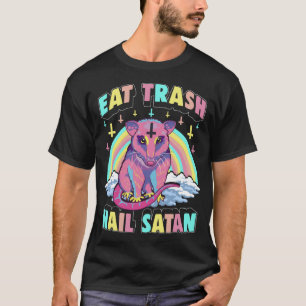 Eat Trash Hail Satan Kawaii Pastel Goth Possum T-Shirt