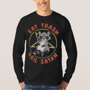 Eat Trash Hail Satan - Racoon Soft Goth Grunge Ae T-Shirt