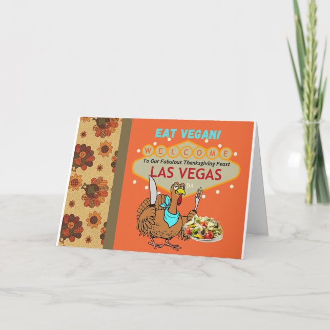 Eat Vegan Las Vegas Thanksgiving Card (Front)