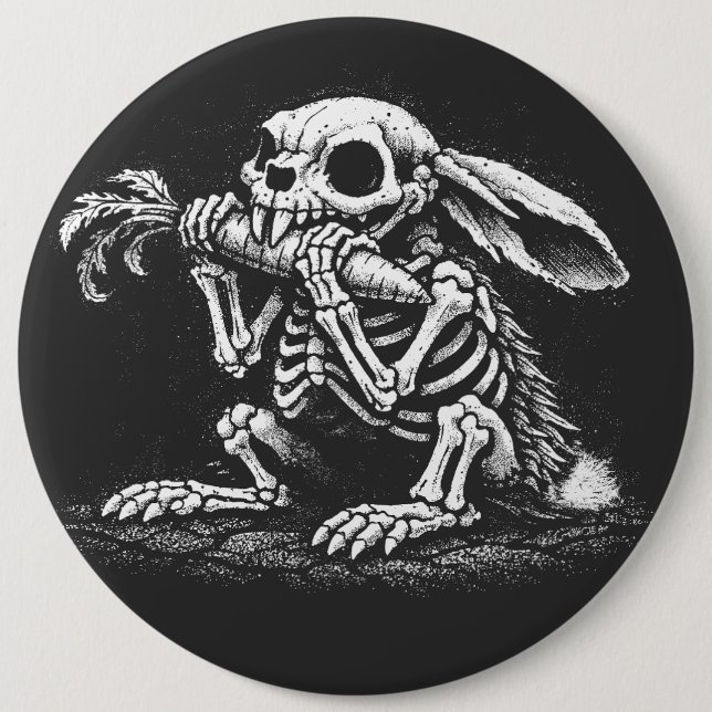 Eat Veggies   – Dead Rabbit by BurnsInHell 6 Cm Round Badge (Front)