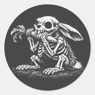 Eat Veggies   – Dead Rabbit by BurnsInHell Classic Round Sticker