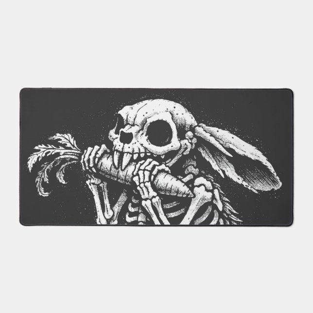 Eat Veggies   – Dead Rabbit by BurnsInHell Desk Mat (Front)