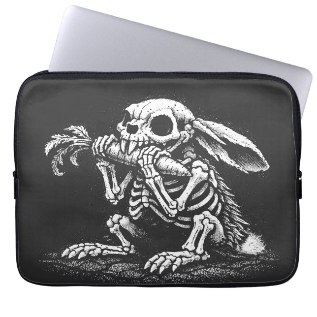 Eat Veggies   – Dead Rabbit by BurnsInHell Laptop Sleeve (Front)
