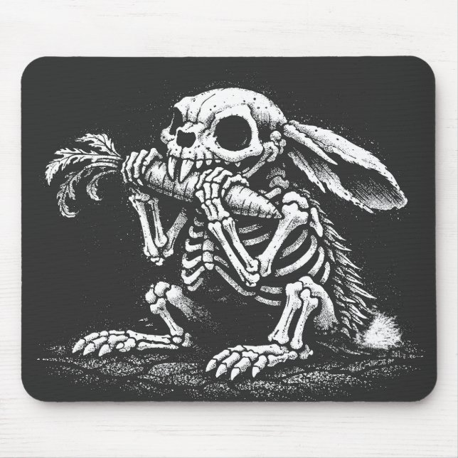 Eat Veggies   – Dead Rabbit by BurnsInHell Mouse Mat (Front)