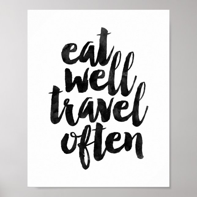 Eat Well Travel Often Poster (Front)