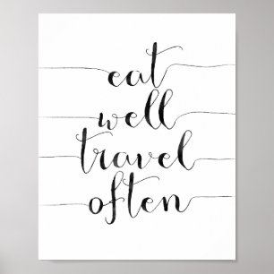 Eat Well Travel Often Poster