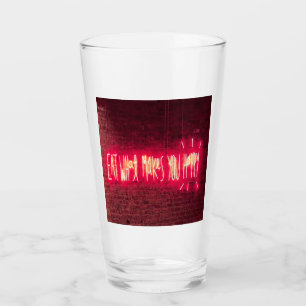 Eat What makes you happy Neon Sign Glass