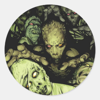Eat your brains classic round sticker