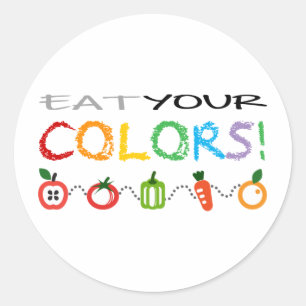 Eat Your Colours! Classic Round Sticker