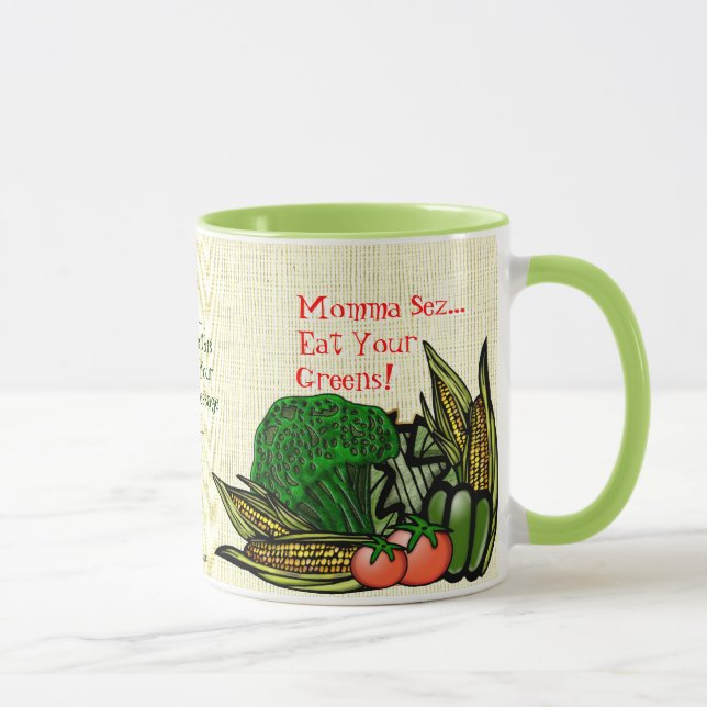 Eat Your Greens! (Personalised Mug) Mug (Right)