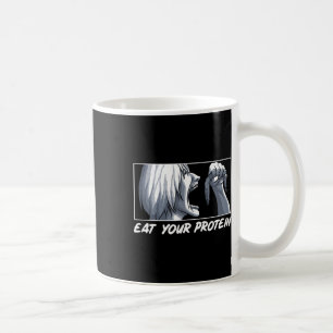Eat Your Protein Anime Gym Manga Bodybuilding Fitn Coffee Mug