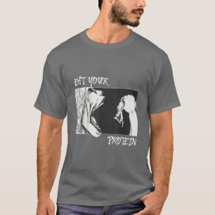 Eat Your Protein Funny Fitness Gym Attack Onitan f T-Shirt