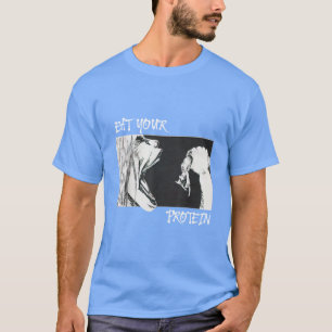 Eat Your Protein Funny Fitness Gym Attack Onitan f T-Shirt