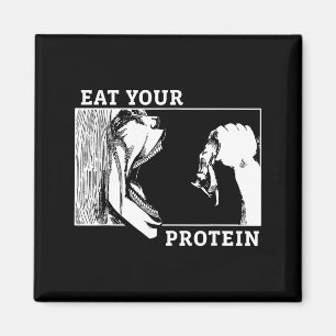 Eat Your Protein Man Vs Gym Fitness Magnet