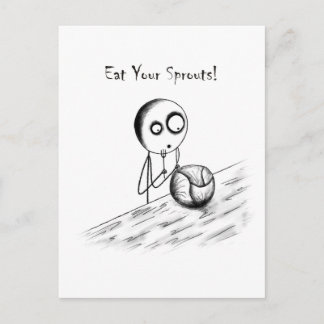 Eat your sprouts postcard