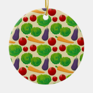 Eat Your Vegetables Ceramic Tree Decoration
