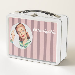 Eat your vegetables metal lunch box