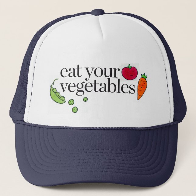 Eat Your Vegetables Trucker Hat (Front)