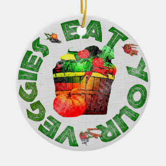Eat Your Veggies Ceramic Tree Decoration
