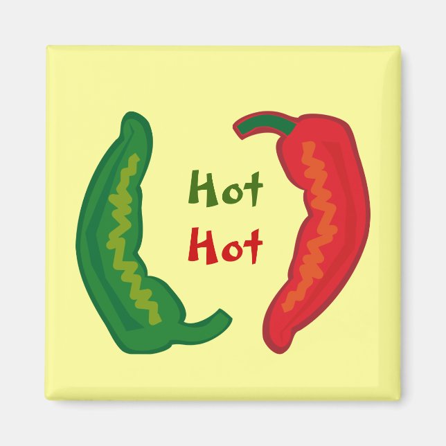 Eat Your Veggies Hot Chilli Jalapeño Fridge Magnet (Front)