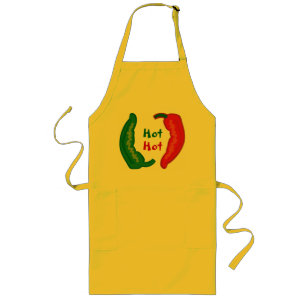 Eat Your Veggies Hot Chilli Jalapeño Peppers Apro Long Apron