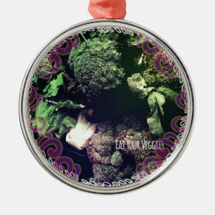 Eat Your Veggies Metal Tree Decoration