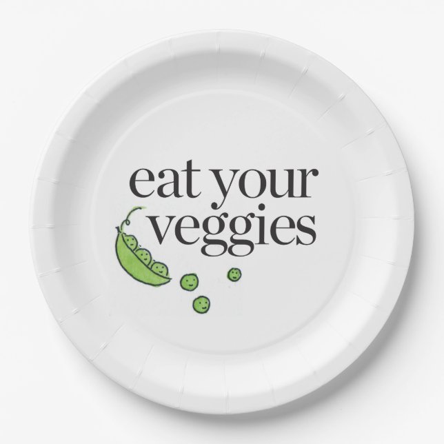 Eat Your Veggies Paper Plate (Front)