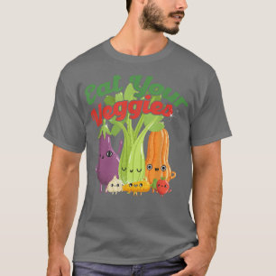 Eat Your Veggies Plant Eating Vegetarian Vegan Ani T-Shirt