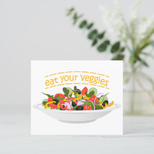 Eat Your Veggies Quote fresh salad mix bowl