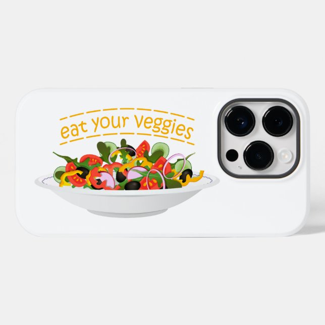 Eat Your Veggies Quote fresh salad mix bowl Case-Mate iPhone Case (Back (Horizontal))