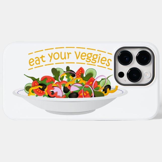 Eat Your Veggies Quote fresh salad mix bowl Case-Mate iPhone Case (Back (Horizontal))