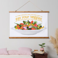 Eat Your Veggies Quote fresh salad mix bowl