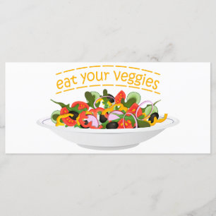 Eat Your Veggies Quote fresh salad mix bowl Menu
